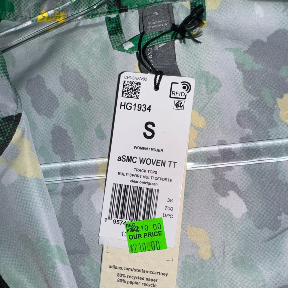 Adidas by Stella McCartney asmc Printed Woven Track Top Jacket small NWT - Picture 12 of 16